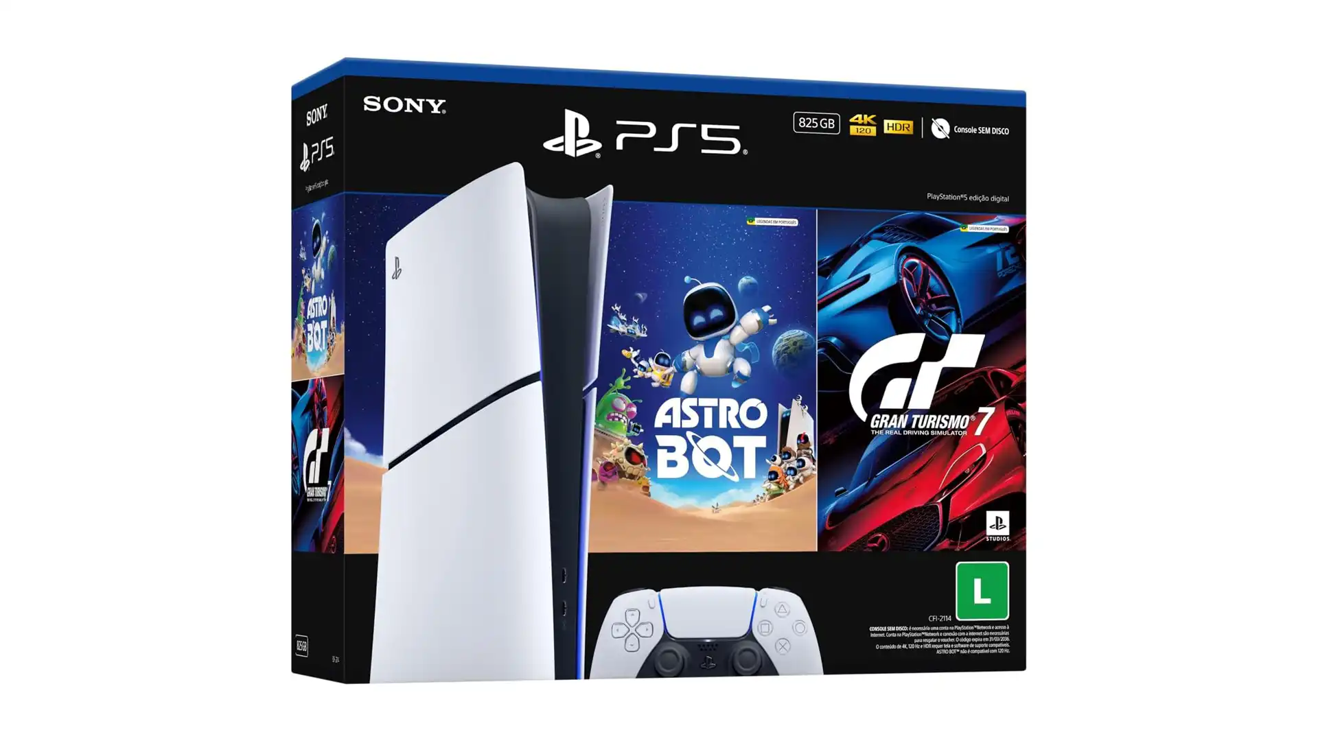 PlayStation®5 Slim Digital 825GB – Pacote ASTRO BOT e Gran Turismo 7