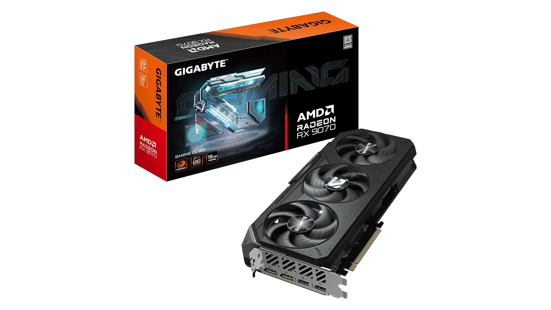 Placa de Video Gigabyte Radeon RX 9070 GAMING OC 16GB GDDR6