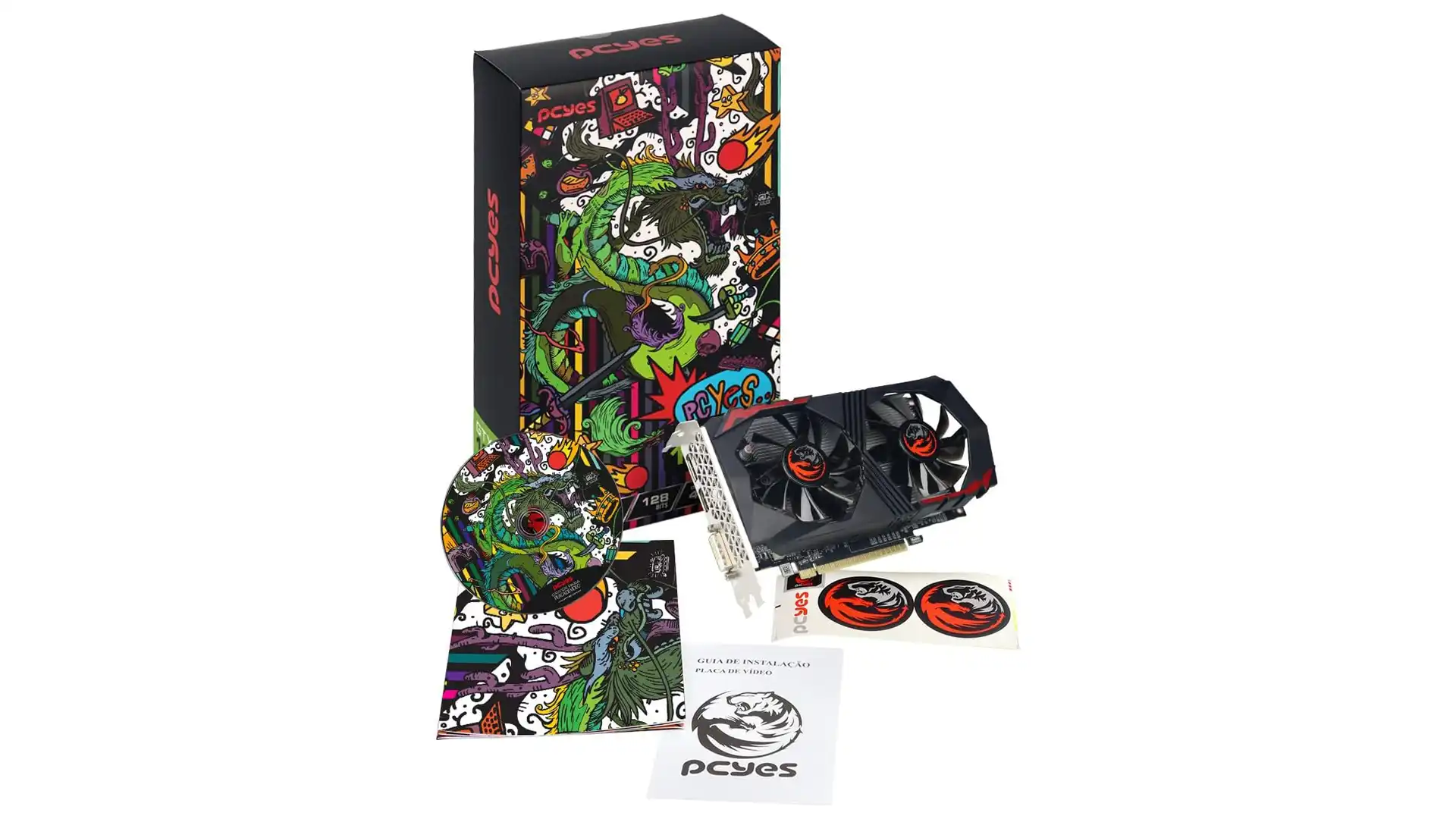 Placa de Vídeo NVIDIA GeForce GTX 1050 Ti 4GB GDDR5 Dual-Fan Graffiti Series PCYES - Imagem 7