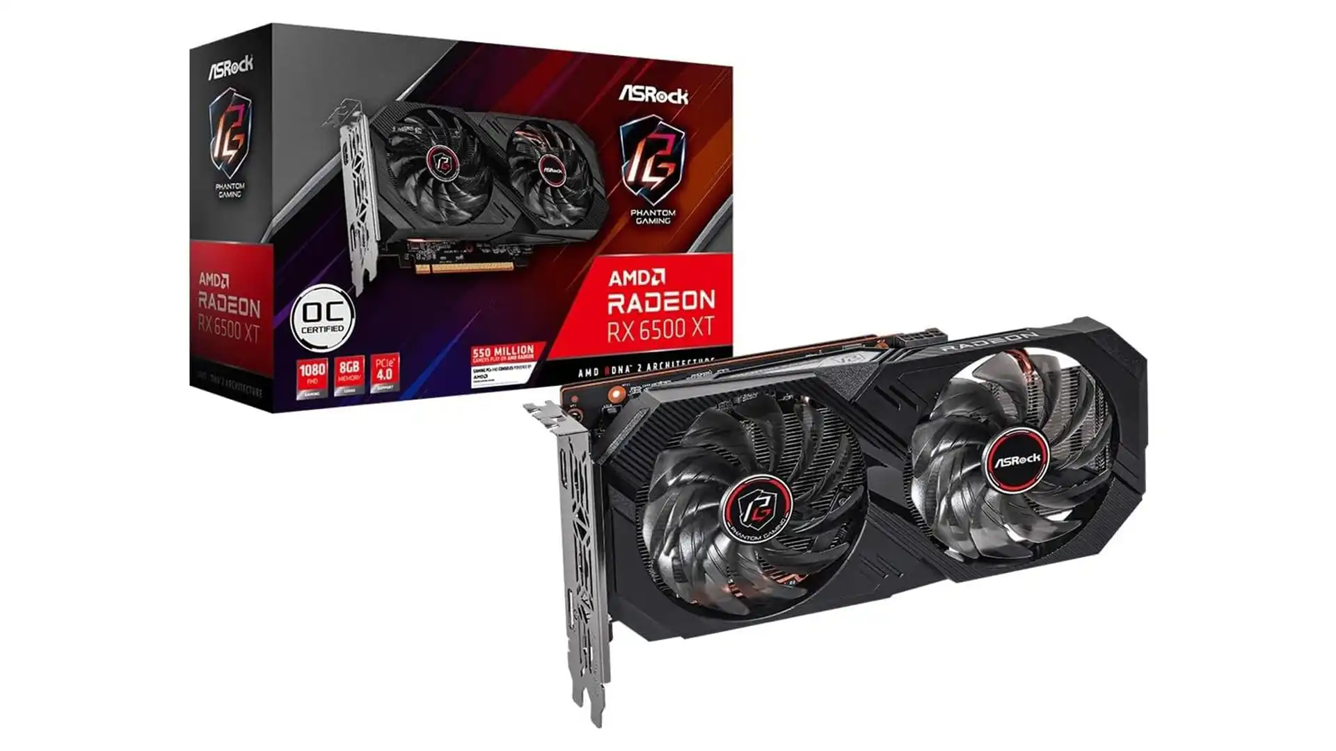 Placa de Vídeo ASRock Radeon RX 6500 XT PG 8GO 8GB GDDR6