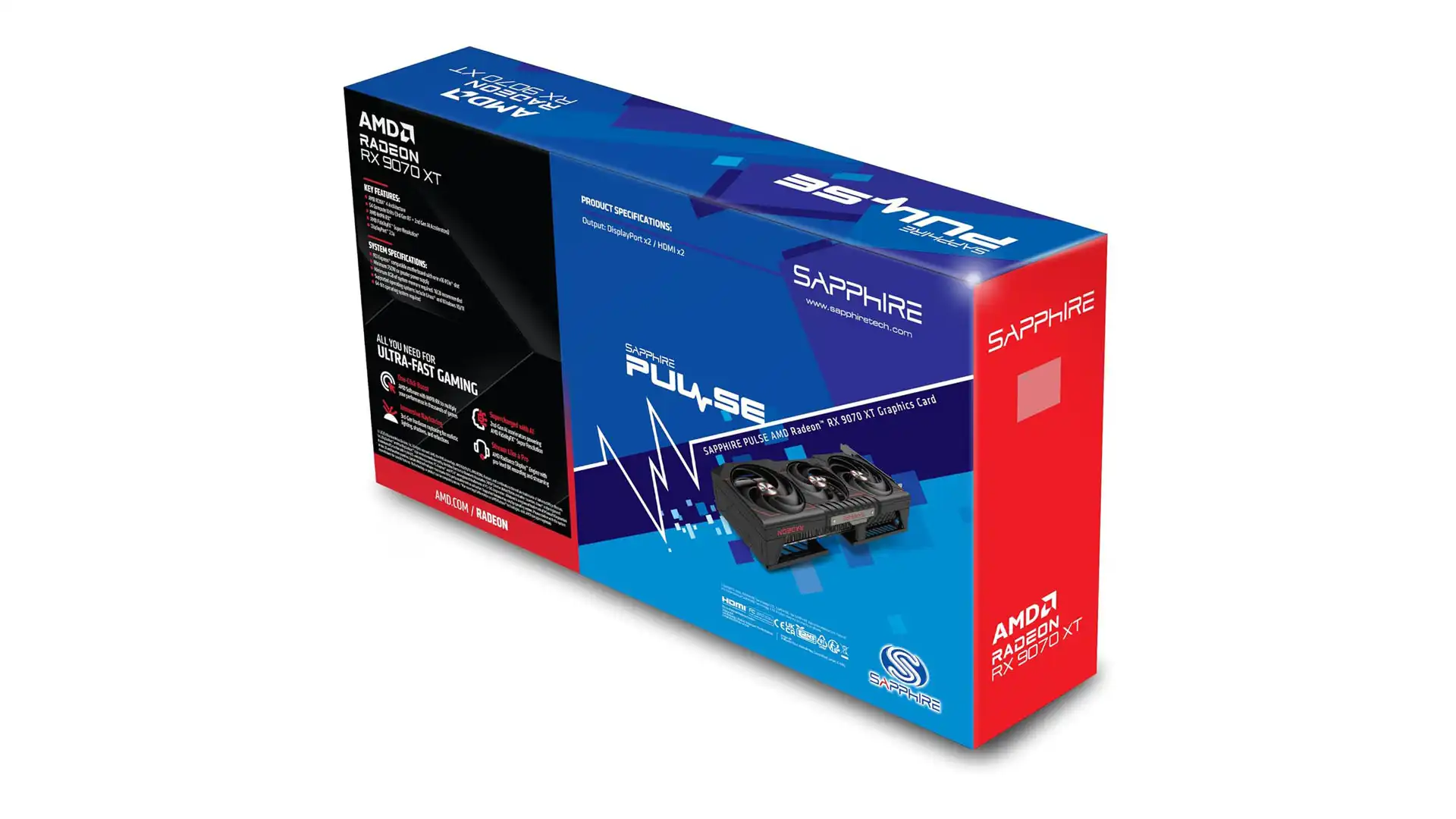 Placa de Video Sapphire Pulse AMD Radeon RX 9070 XT 16GB GDDR6