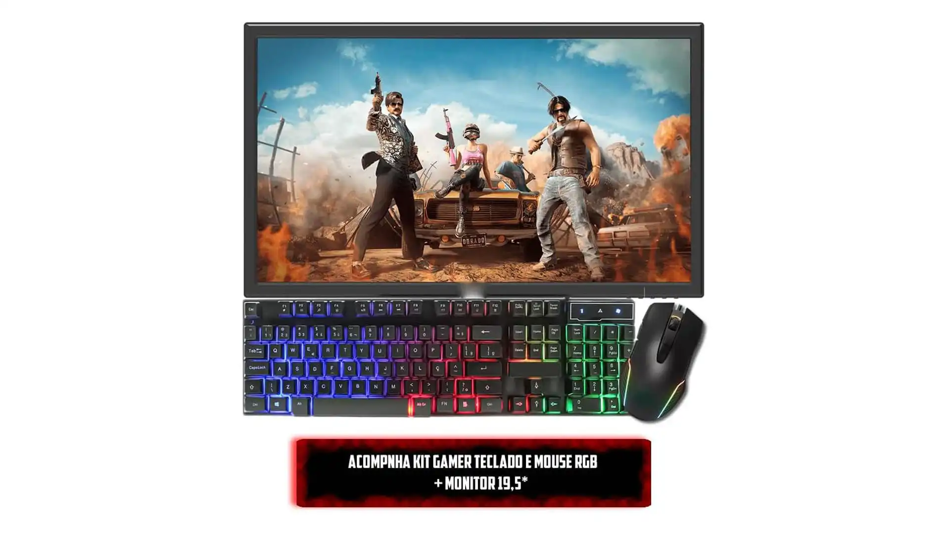 PC Gamer Completo Ryzen 5 4600G 16GB SSD 500GB Monitor 19.5 - Imagem 3